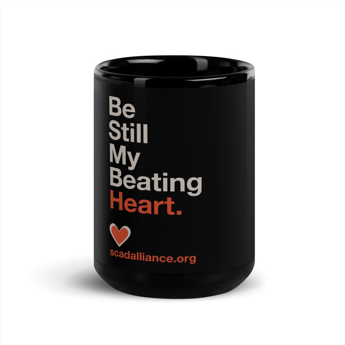 SCAD Be Still My Beating Heart Black Glossy Mug
