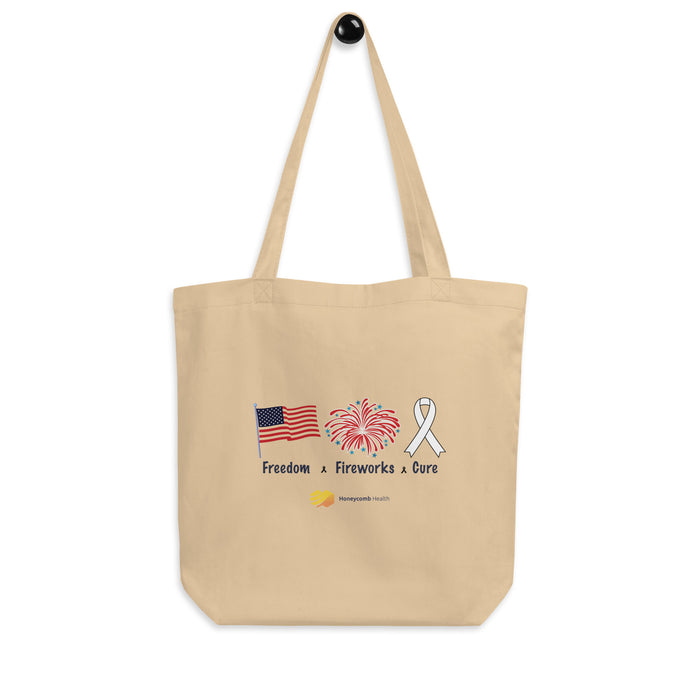 Freedom, Fireworks, & Cure Eco Tote Bag