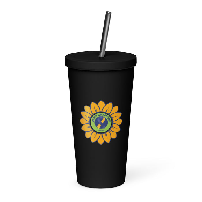 OPMD Insulated tumbler with a straw