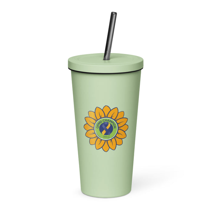 OPMD Insulated tumbler with a straw