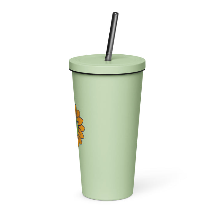 OPMD Insulated tumbler with a straw