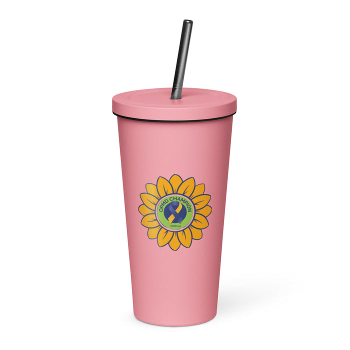 OPMD Insulated tumbler with a straw