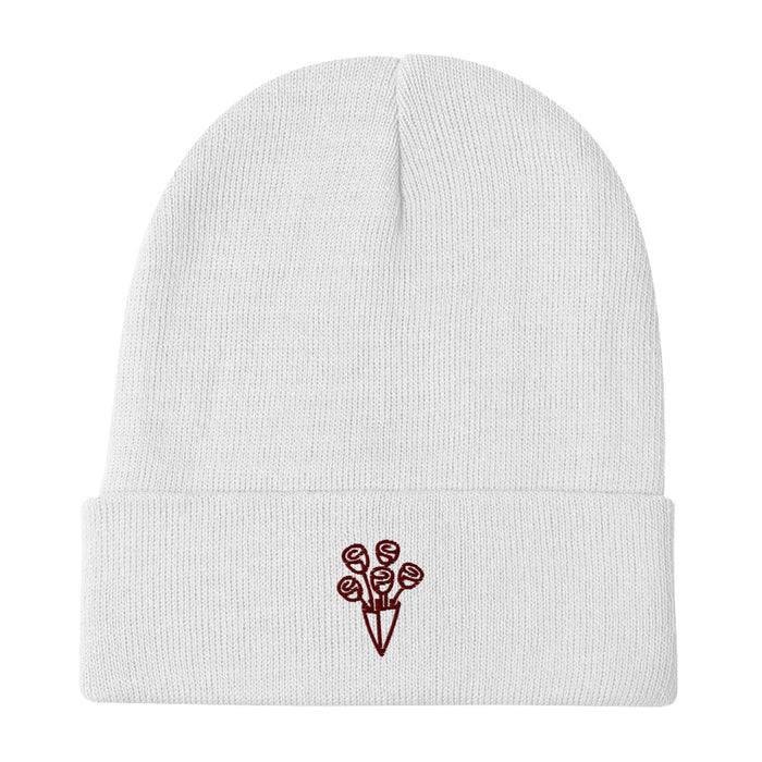 Roses Embroidered Beanie