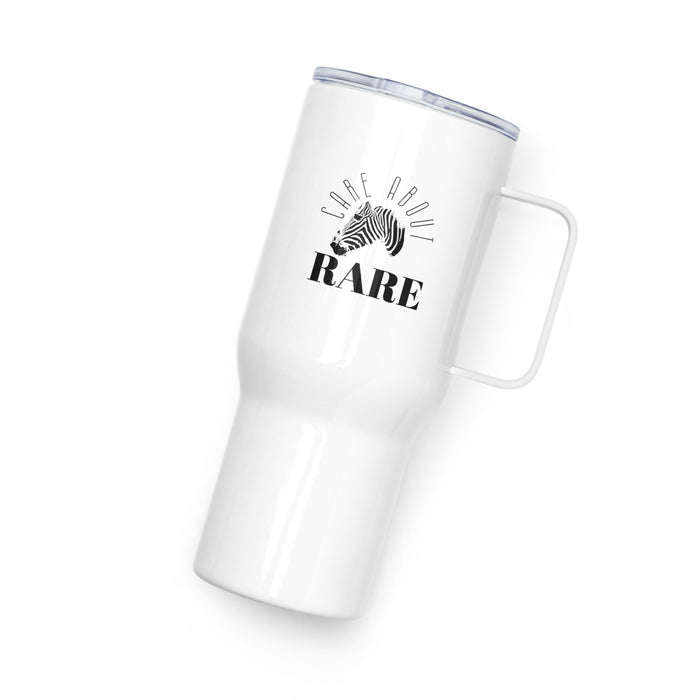 Rare Patient Voice Travel mug with a handle