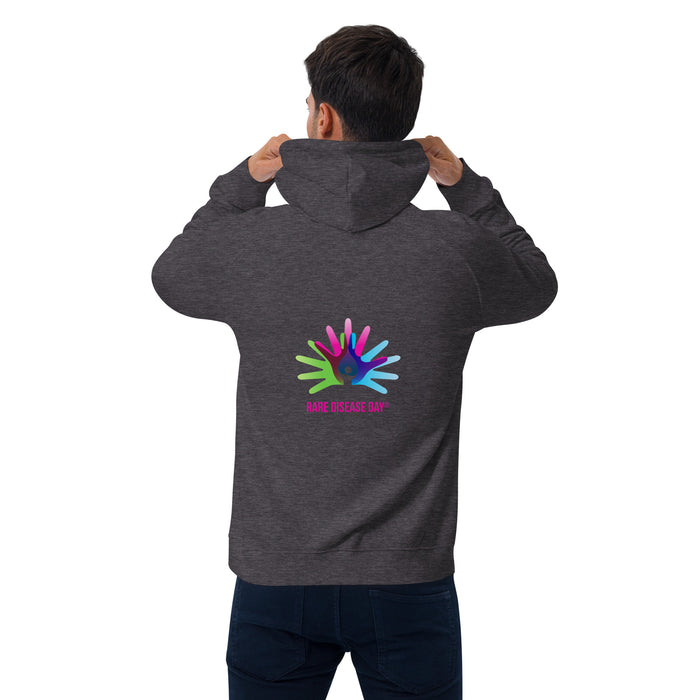 Rare Disease Day Unisex eco raglan hoodie