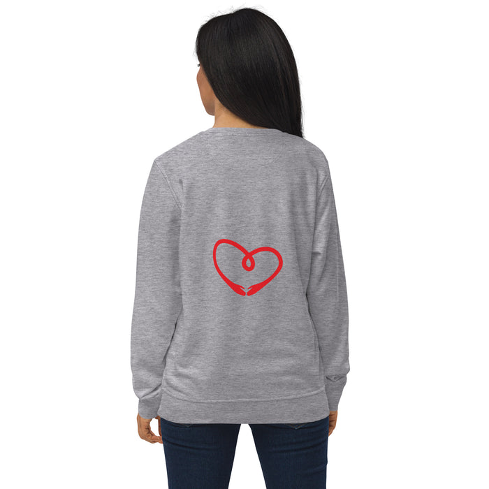 HH Unisex twisted hand heart organic sweatshirt