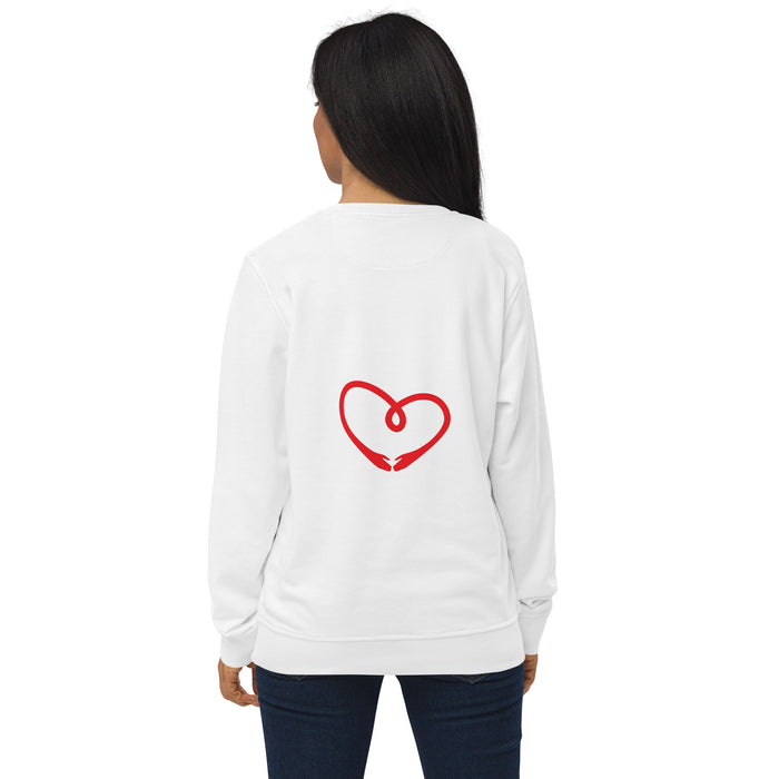 Honeycomb Health Unisex twisted hand heart organic sweatshirt