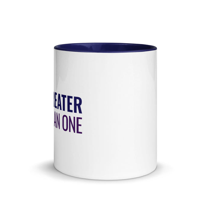 Greater Than One Mug with Color Inside