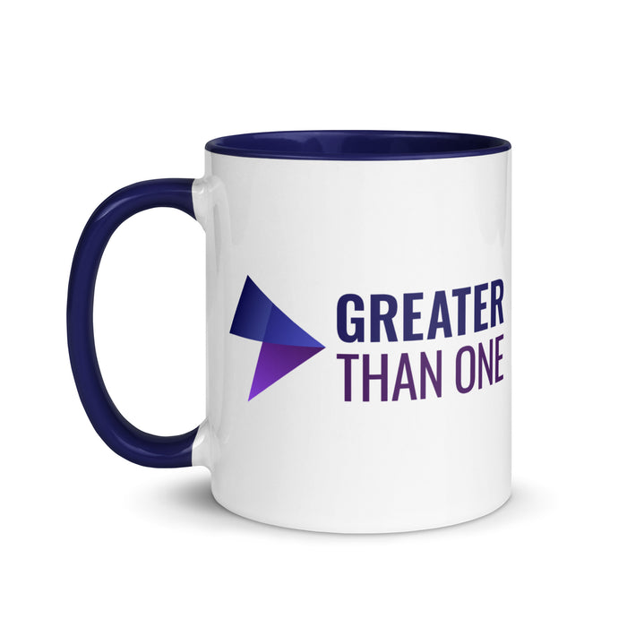 Greater Than One Mug with Color Inside