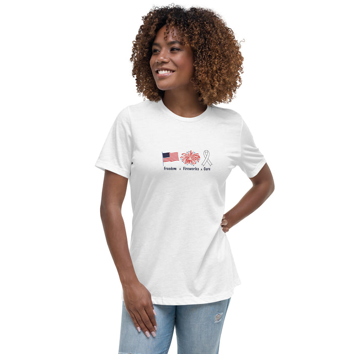 GTO Freedom, Fireworks, & Cure Women's Relaxed T-Shirt
