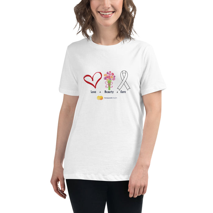 Love, Beauty, Cure Ladies Fit T-shirt